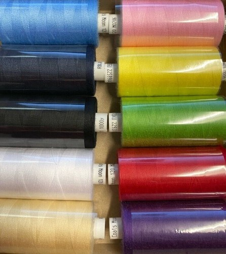 Assorted Coats Moon Sewing Machine Polyester Thread Cotton 1000 yards x 10 cops - Picture 11 of 17