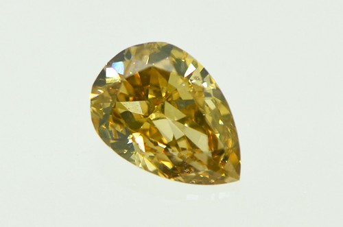 Pear Shape Diamond Fancy Brown Yellow 1.02 Carat Polished SI1 GIA Certificate - Picture 2 of 9