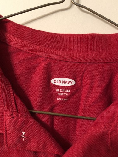 NWT Old Navy, Boys, Short Sleeve Red Polo Shirt, XL - Picture 20 of 20
