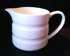 Scarce 24 Oz Pitcher Indented Stripes Nevaeh White (Bone) by FITZ & FLOYD