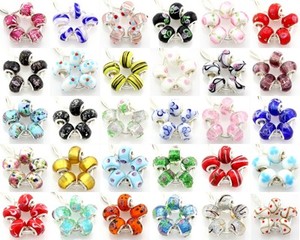5pcs-Murano-Lampwork-Glass-Beads-Silver-Big-Hole-For-European-Charm-Bracelet-G5