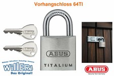 Abus Vorhangschloss | Sicherheitsschloss | Schloss | Hangschloss | Titalium 64TI