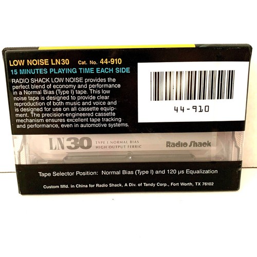 Cassette Tape Radio Shack Low Noise LN 120 Normal Bias High Output 2-Pc Sealed - Picture 2 of 4