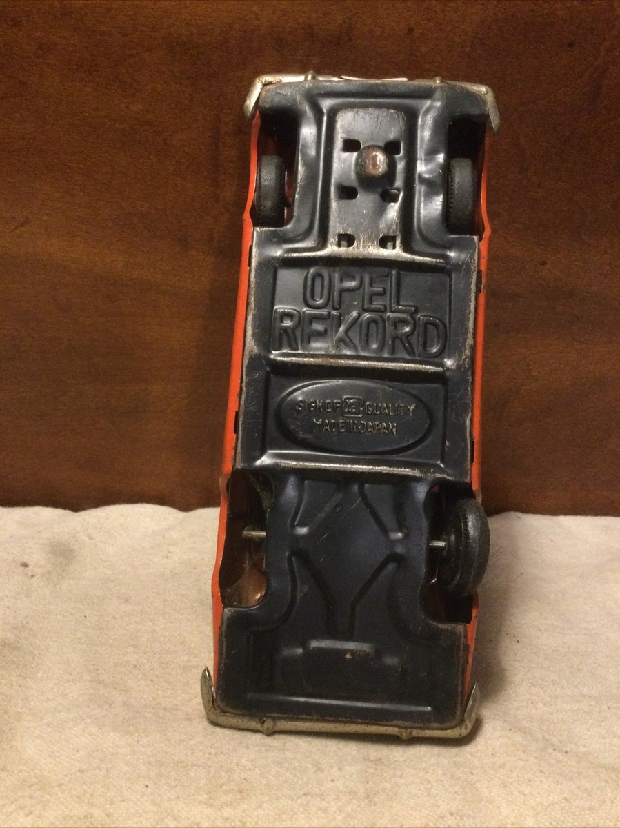 Vintage Opel Rekord Tin Friction Toy Car-Sign Of Quality Vintage Opel Rekord Tin Friction Toy Car-Sign Of Quality