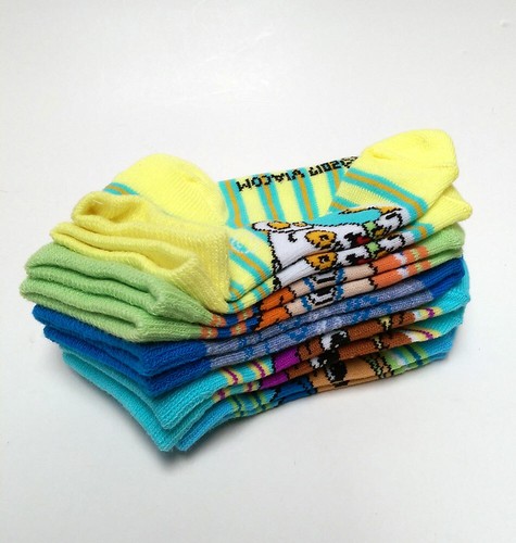 Nickelodeon BUBBLE GUPPIES Toddler Kids Boys 5 Pair Striped Socks Size: 5-6.5 - Picture 7 of 12