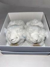 Doudou Et Compagnie Paris LAMB Baby Bootie Slippers A Soft Fur NIB