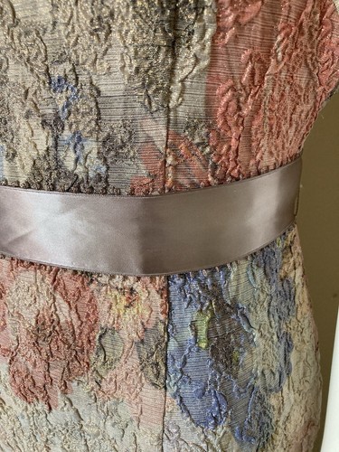 Matelassé Floral Jacquard Column Gown Size 6 Mother Of Bride Formal Wedding - Bild 8 von 14