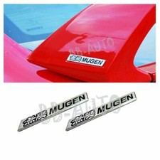 2x Jdm New Mugen Chrome Badge Emblem Side Spoiler Fit For All Cars