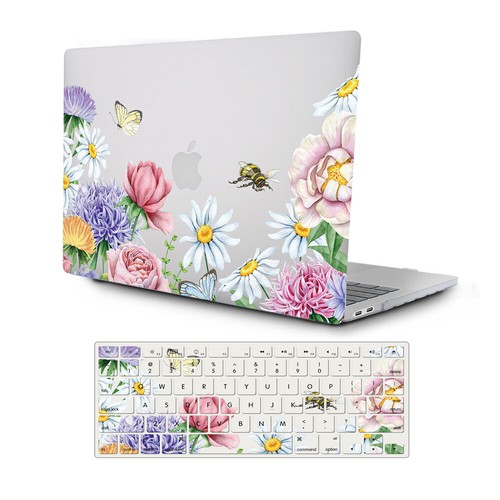 Blue Flower Leaf Wave Matte Hard Shell Case Skin for MacBook Air Pro 13 14 15 16 - Zdjęcie 13 z 16