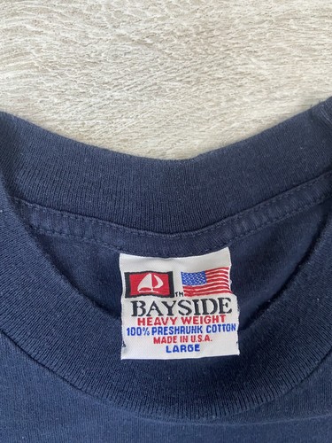 Bayside Fire Department MFA 198 Navy Blue Graphic Vintage T- Shirt Mens Large - Picture 7 of 9