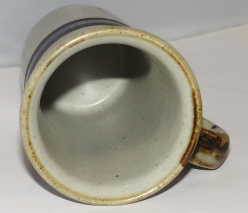 Otagiri Demitasse Small Speckled Stoneware Brown Blue Stripe Vintage 4oz. - Picture 5 of 7