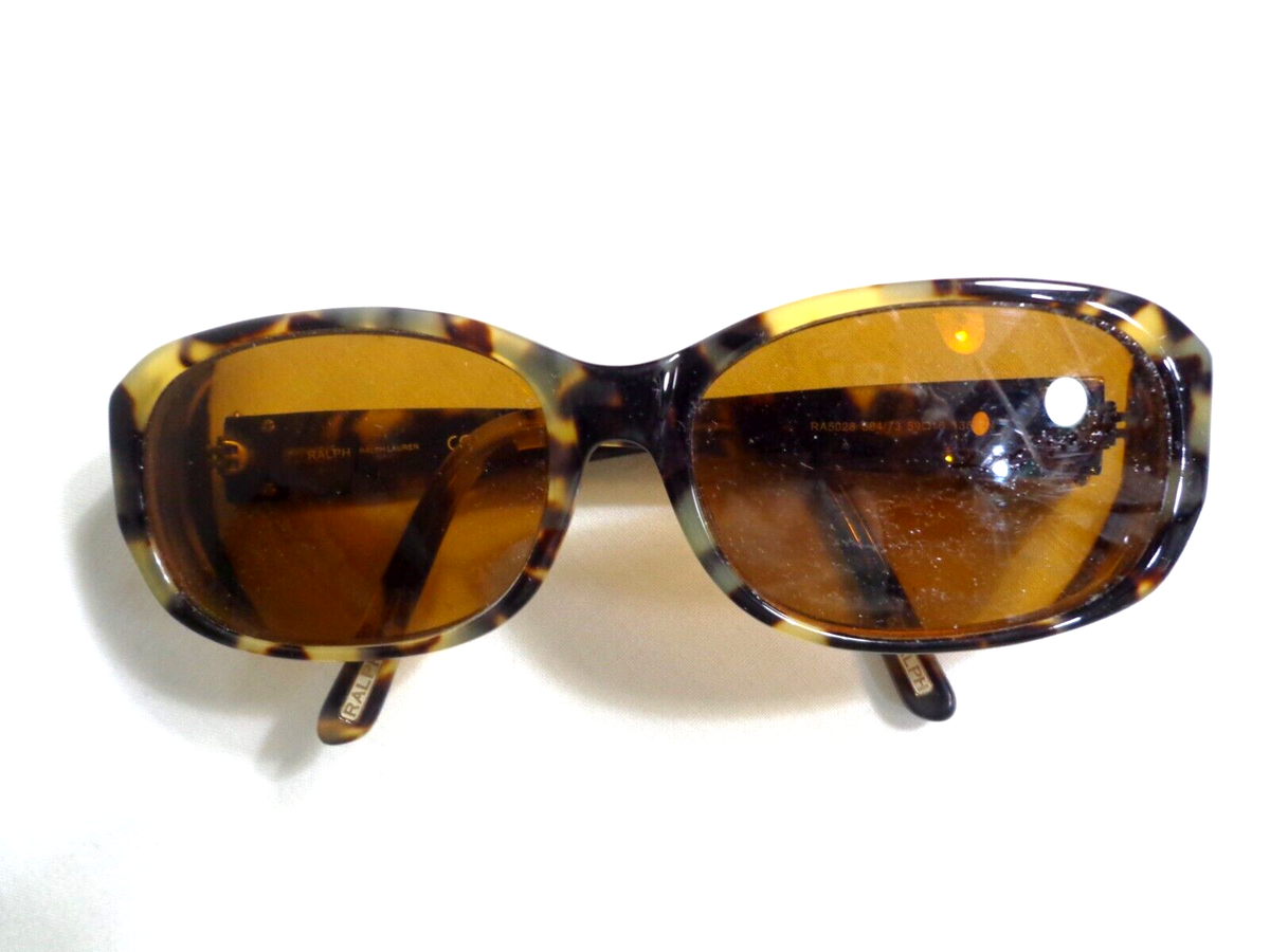 Ralph Lauren RA5028 504/73 Tortoise Shell Rectangle Sunglasses 59-16-135 22177 Ralph Lauren Tortoise Leopard Lucite Rectangular Glasses  main image 3