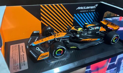 F1 Large 1:24 Scale Lando Norris McLaren Mercedes Racing MCL60 Car &Driver Model - Picture 5 of 22