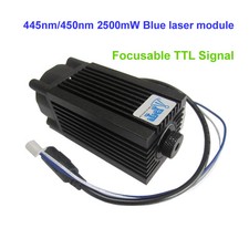 Focusable 445nm/450nm 2500mW/2.5W blue laser module TTL 12V DIY CNC engraving