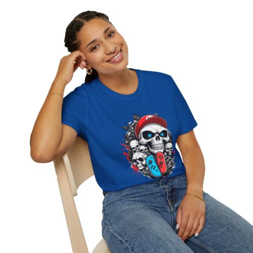 T-Shirt Skull & Gaming Console - Maglietta Grafica Giocatore Unisex - Switch - Foto 9 di 91