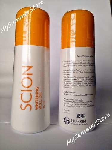 3X Nu Skin SCION BLANQUEADOR ROLL-ON DesoDorante NuSkin Antitranspirante 75ml - Imagen 5 de 8