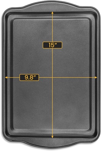 Non-Stick Baking Sheet 15x10 Inch Cookie Tray Jelly Roll Pan Oven Bakeware - Picture 2 of 9