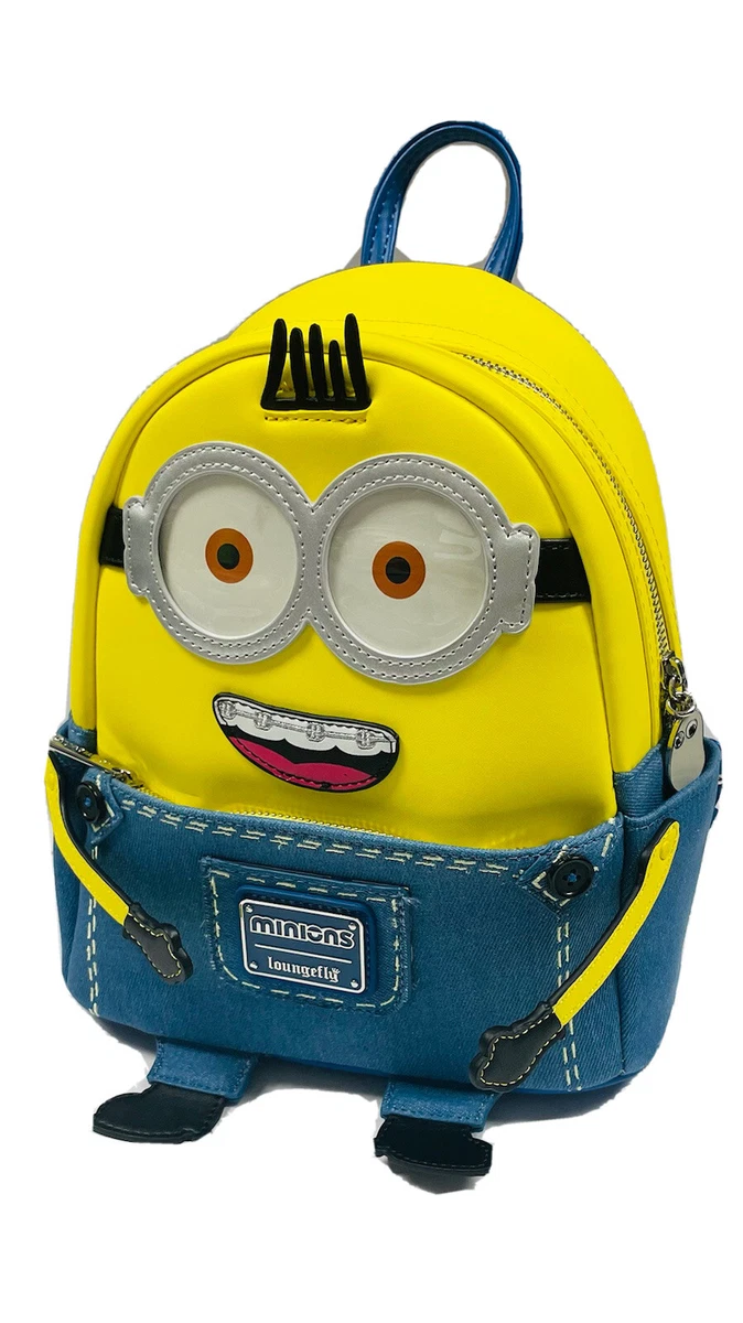 Minions Kids Plush Toy Small Backpack With Zipper Pocket. 