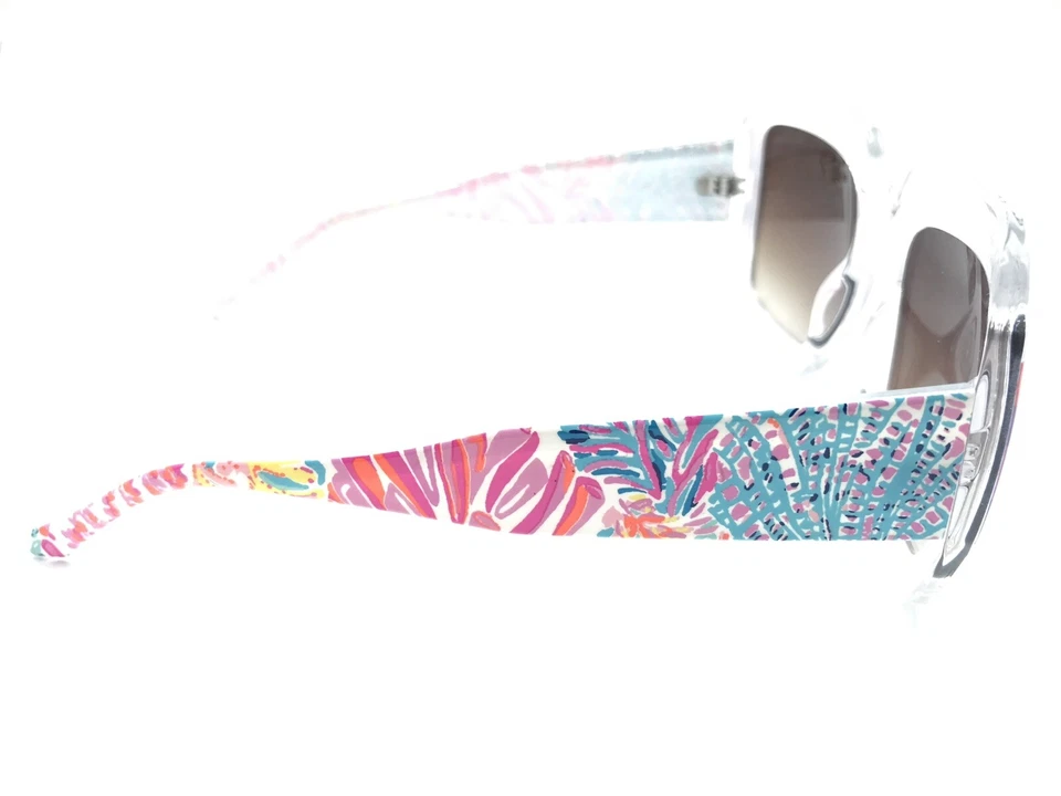 Gafas de sol Lilly Pulitzer Sunrise SP rosa azul mariposa lentes marrones 54-23 145 Foto 4 de 4