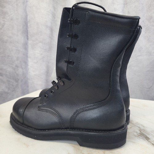 Botas militares de bomberos vintage 2000 Y2K Addison con punta de acero para hombre talla 8 R - Imagen 6 de 17