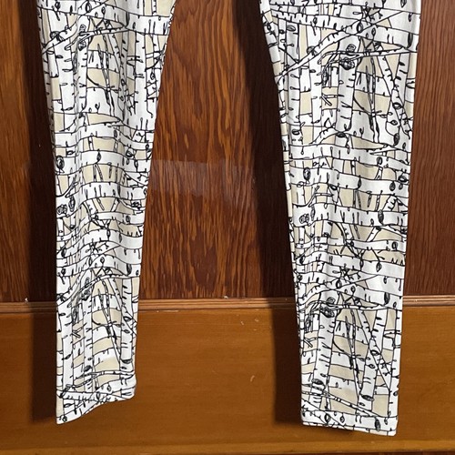 Leggings LuLaRoe OS legno alberi betulla inverno autunno taglia unica floreale bianco marrone - Foto 5 di 10
