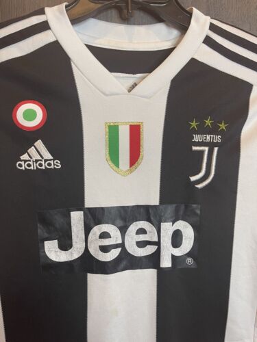 Juventus 2018 2019 Home Football Adidas Shirt #10 Dybala Men Small White & Black - Picture 2 of 10