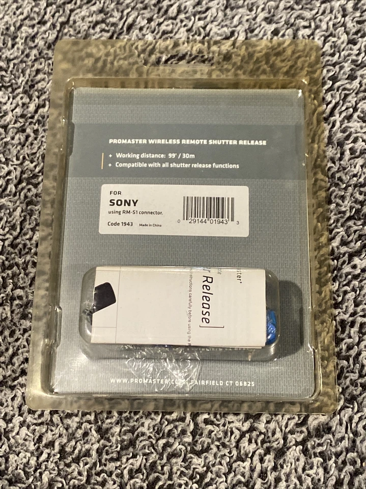 Promaster 1943 Wireless Remote Shutter Release For SONY (using RM-S1) connector) - Image 2 of 2