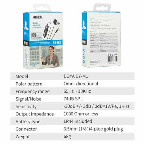 Microphone Lavalier Boya by-m1 3,5 mm pour appareil photo reflex numérique Canon Nikon - Photo 10/11