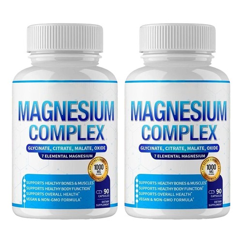 1-3X Complejo de Magnesio 1000mg con Malato, Citrato, Glicinato - Alta Absorción - Imagen 12 de 16