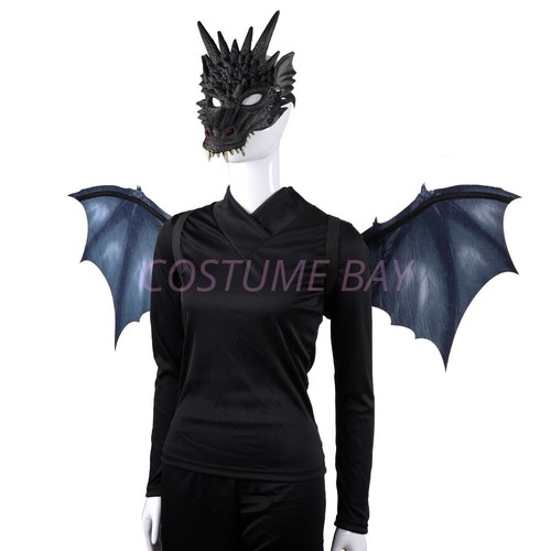 Adult Dragon Wing Mask Fancy Halloween Cosplay Mardi Gras Costume Carnival Party - Bild 23 von 51