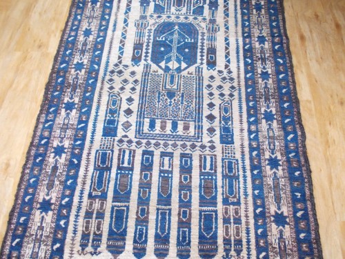 150 X 86 cm Ein Alt und gut erhaltener Orientteppich Afghanistan W auf W - Bild 14 von 24