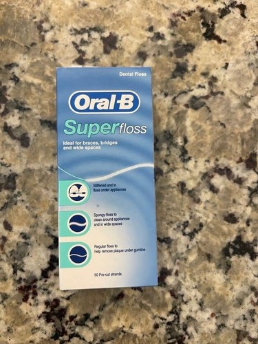 Oral-B Super Floss Mint Zahnseide vorgeschnittene Strähnen je 50 Stück (6er Pack) - Bild 2 von 3
