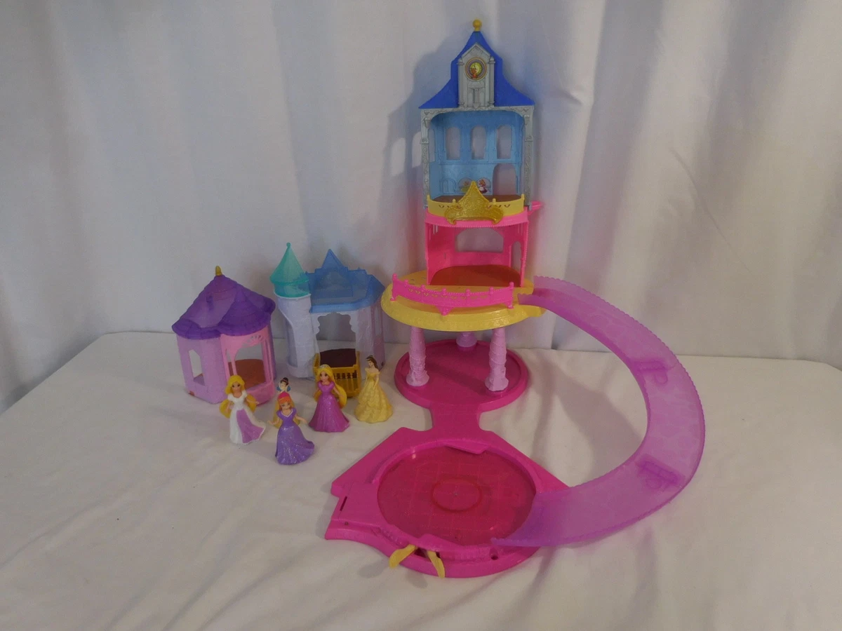 Disney Glitter Glider Castle MagiClip Princess Dolls Set Lot