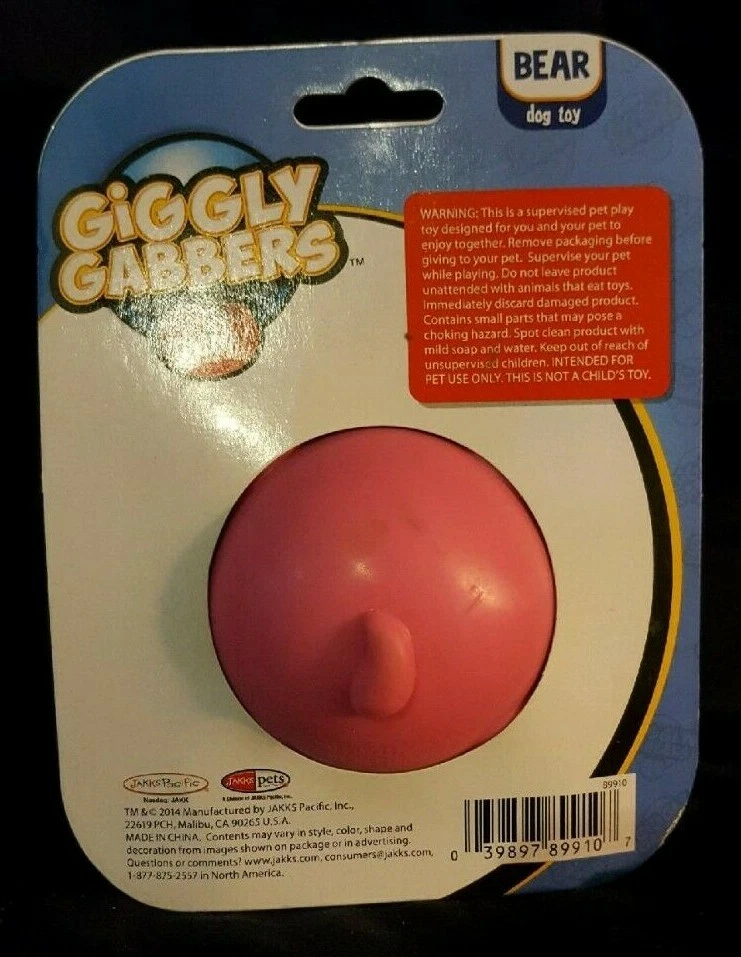 Juguete bola perro oso rosa Giggly Gabbers Foto 2 de 3