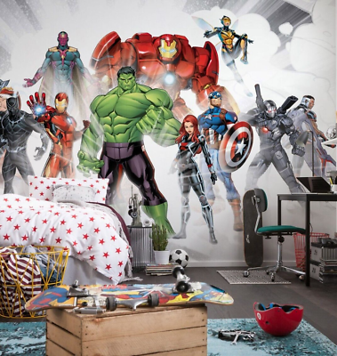 Marvel Superheroes Avengers Wall Decal Spider-man Captain America Iron Man  Hulk