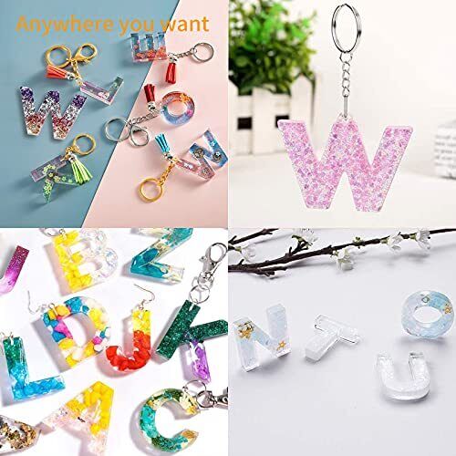 Silikon Alphabet Harz Formen Zahlen und Buchstaben Schmuck Formen zum Selbermachen Handwerk - Bild 5 von 6