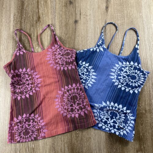 Lot of 2 Patagonia Hotline Sports Tank Top Racerback Shelf Bra 20920 Size Medium