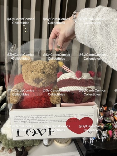 100% Authentic ❤️ Jellycat New Bartholomew Bear 'heartthrob' & Cheri Cake Rare! - Picture 2 of 3