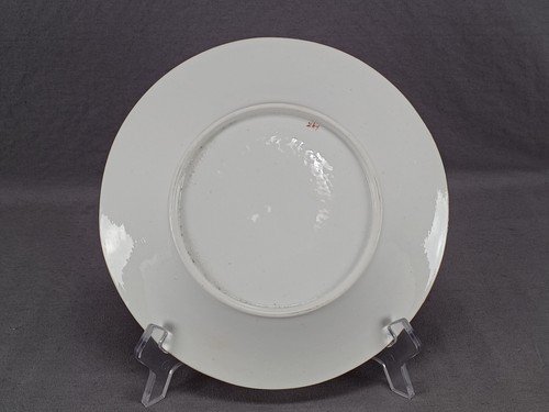 British Pattern 241 Hand Painted Red Flower & Rock Bone China Plate C. 1810-1820 - Picture 7 of 10