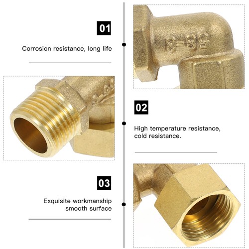 2 Pcs Water Heater Replacement Pipes Garden Hose 90 Plumbing Accessories Elbow - Picture 7 of 12