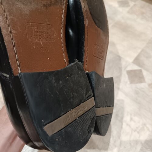 Samuel Windsor Black Leather Shoes Men's Size 8.5 - Picture 17 of 18