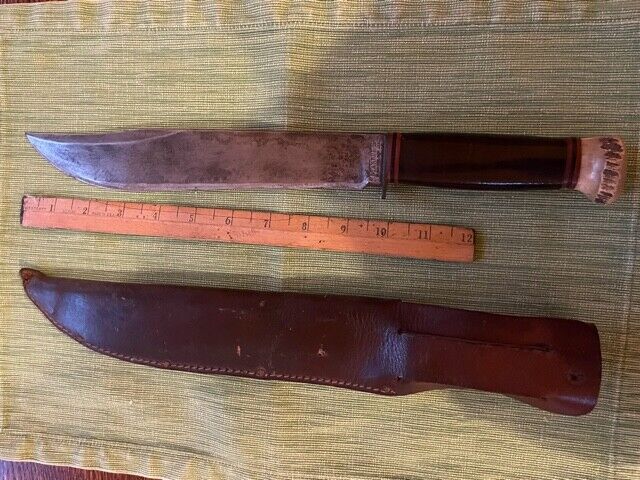 MARBLES 10” TRAIL MAKER KNIFE WITH LEATHER SHEATH