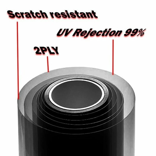 300cm 1% 5% 15% 25% 35% Black Car Glass Window Tint Shade Film VLT Glass Tinting - Picture 3 of 9