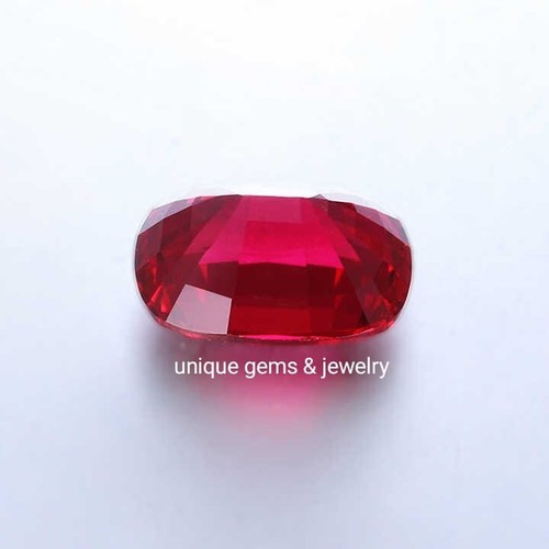 50 Ct Certified Cushion Cut Red Color Ruby AA+ VVS Clarity Loose Gemstone 1+Gift - Picture 3 of 6