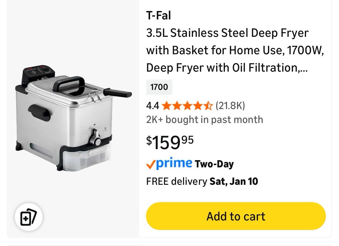 With Basket, 1700w, Oil Filtration, Tem...