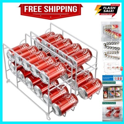 Beverage Can Dispneser Organizer, Stackable Shelves for Storage for Pantry, W...