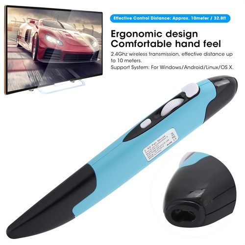 Mouse Pen Optical USB For Wireless Notebook Computers Desktop Smart TVs - Picture 2 of 27
