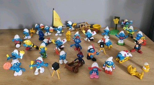 Schlümpfe Sammlung Konvolut Schlumpfhaus Bully Schleich 70/ 80er Jahre Viel Zube - Bild 1 von 13