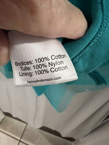 hanna andersson Green Chasing Summer Dress In Soft Tulle Sz 8 - Picture 6 of 7