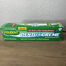 Polident Dentu-Creme Denture Cleanser Paste Triple Mint Freshness 3.9 oz